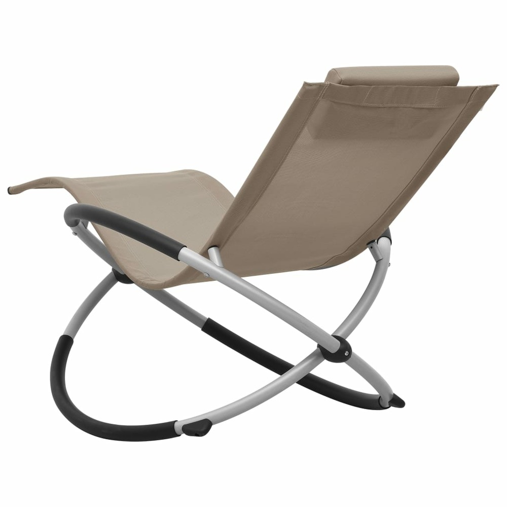 Transat chaise longue bain de soleil lit de jardin terrasse meuble d'extérieur pour enfants acier taupe