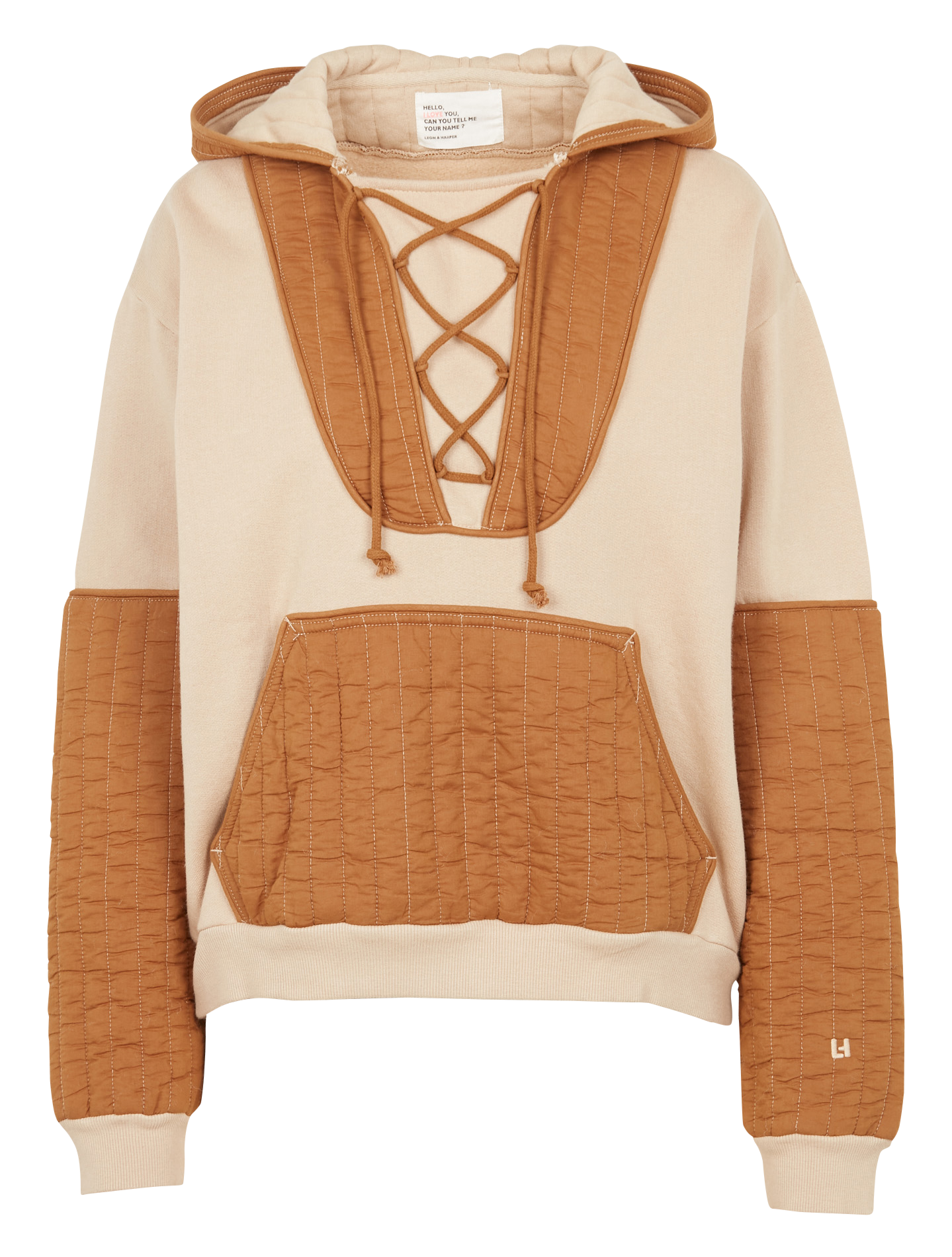 STRONG - Sweat col rond en coton mélangé | Beige