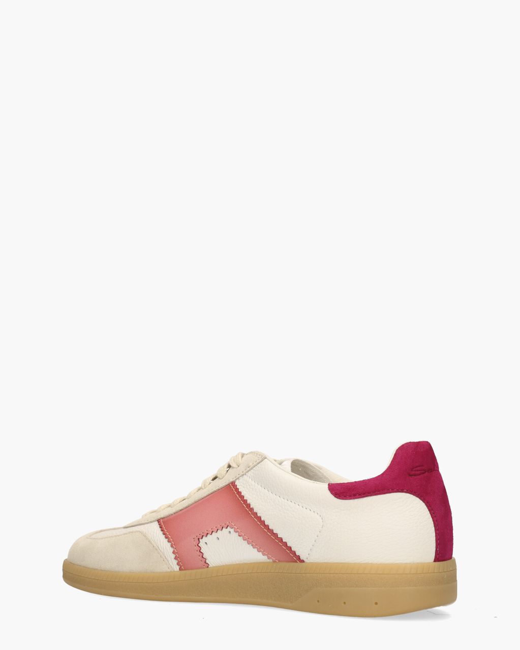 Santoni 61221 Off-White/Roze Damessneakers