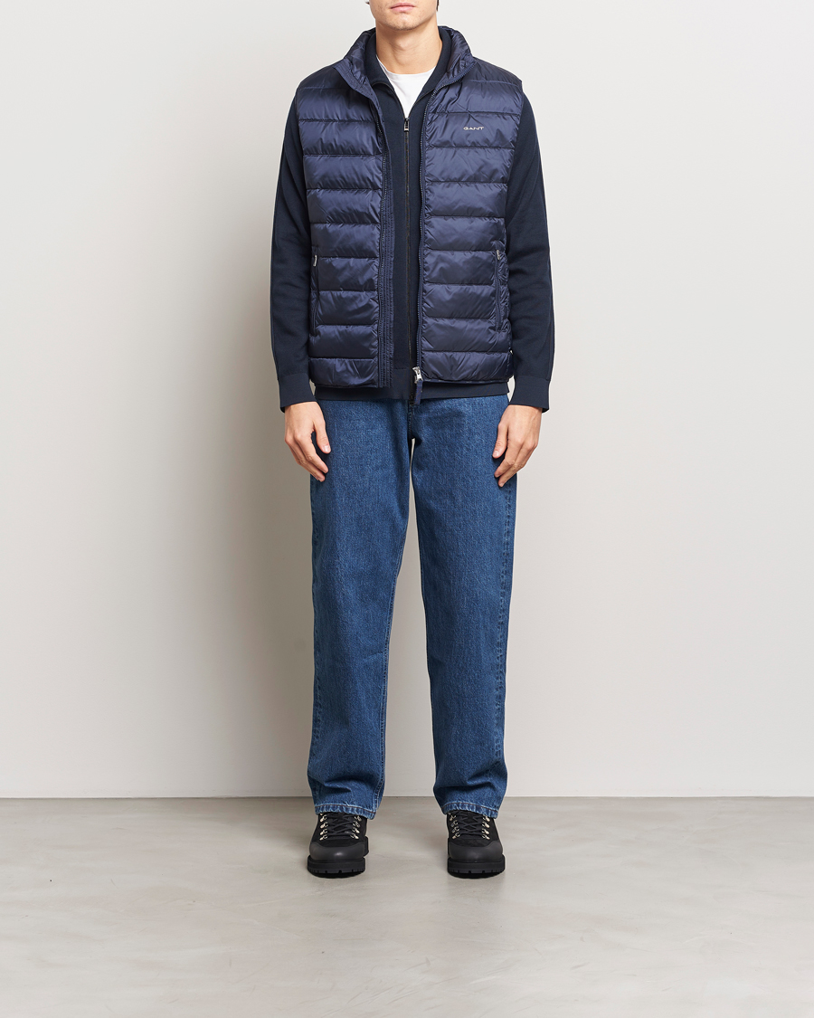 GANT The Light Down Gilet Evening Blue