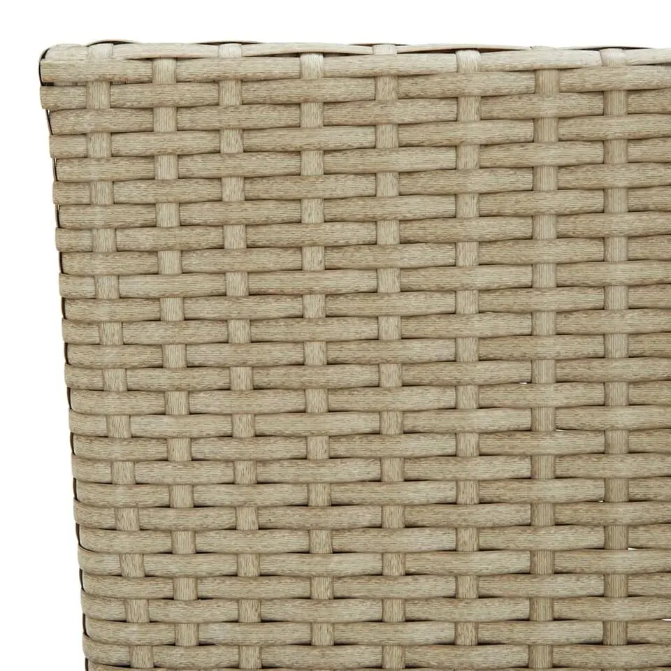 vidaXL - Buitenstoel - Beige - Poly rattan - 2 stuks