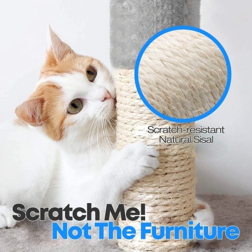 Árvore para gatos Edipets de 4 níveis com rede azul