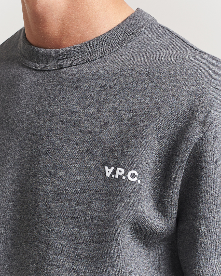 A.P.C. Boxy Fit Petit VPC Sweatshirt Anthracite/White