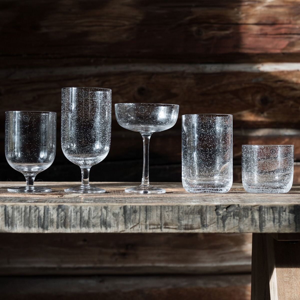 Ølglass på stett 45 cl, 2-pakning, boblete glass
