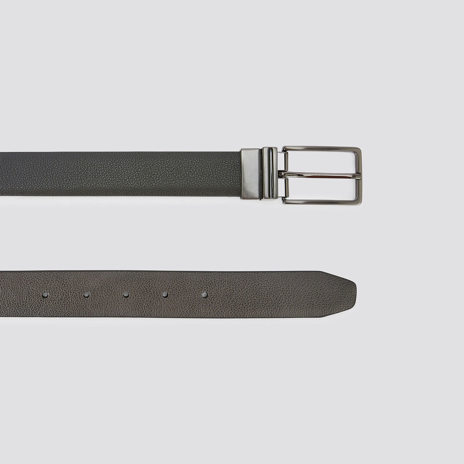 Ceinture réversible à boucle Noir