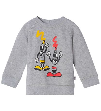 Stella McCartney Kids -Sweatshirt - Painting Tubes - Graumeliert