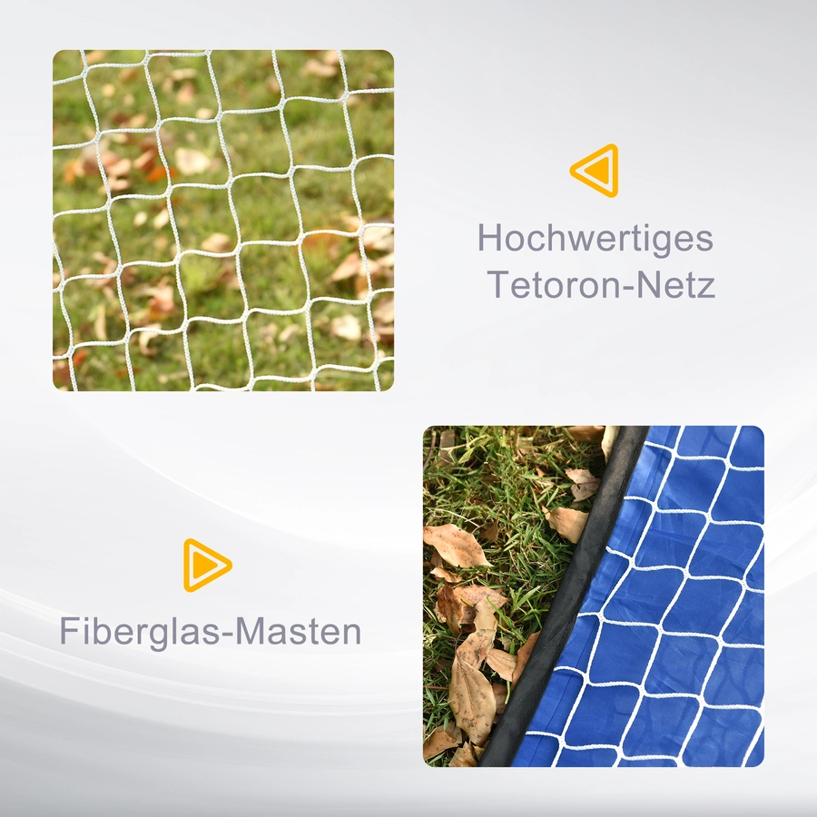 HOMCOM Fußballtor im 2er Set blau