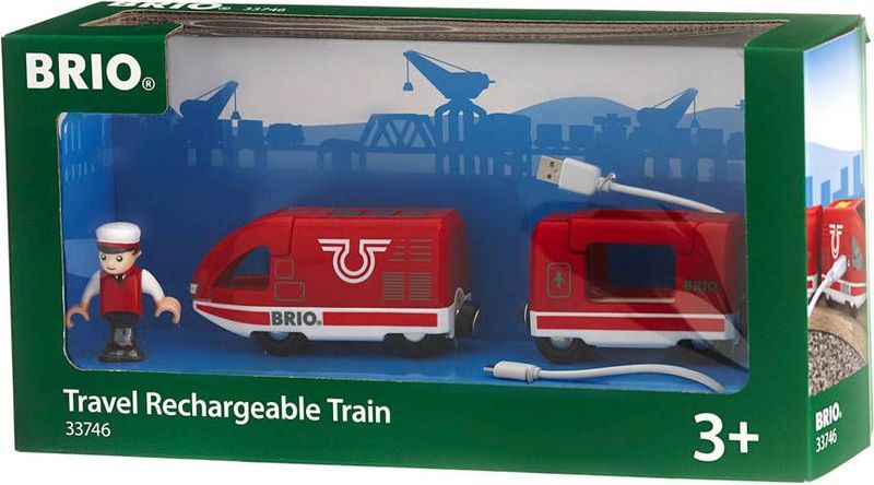 BRIO Oplaadbare rode passagierstrein met USB kabel - 33746