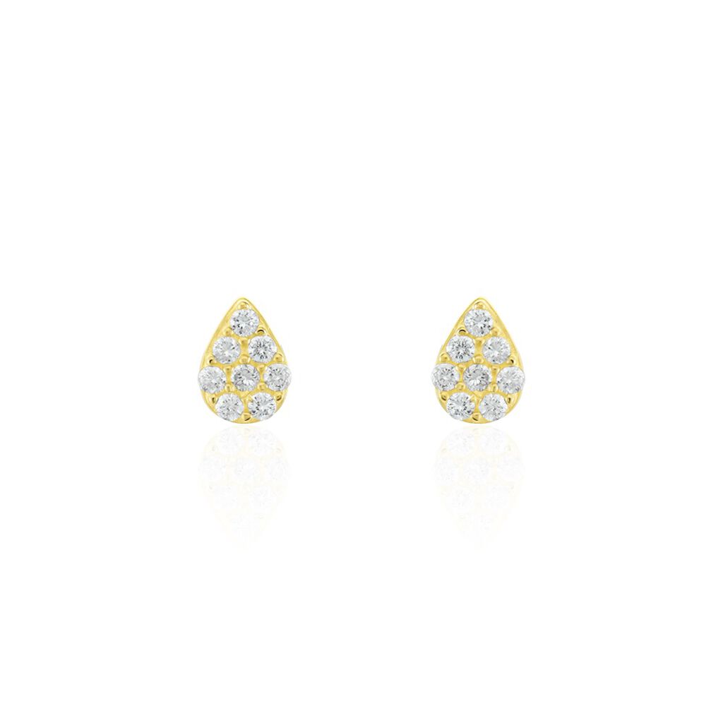 Boucles D'oreilles Puces Ambrosia Or Jaune Oxyde