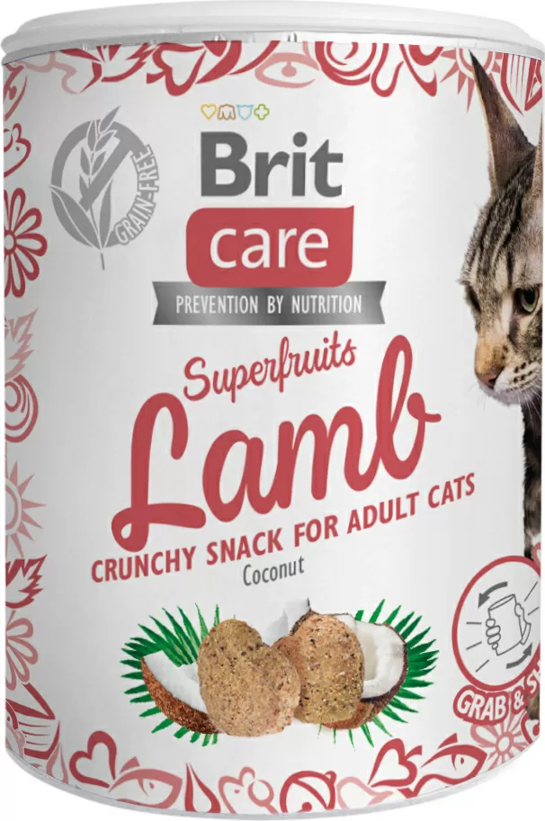 Brit Care Cat Snack Superfruits, lam - 100 g