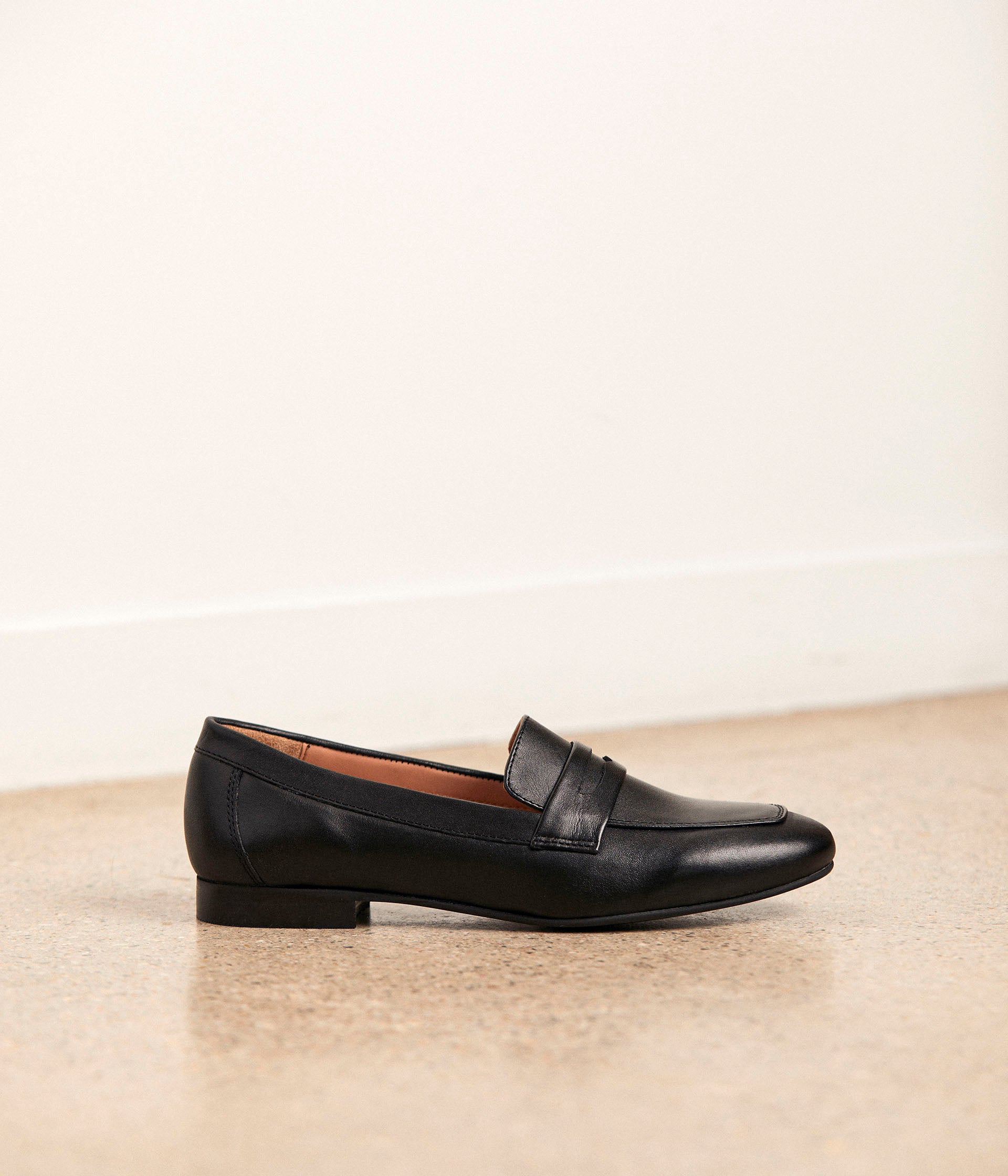 Mocassins cuir noir Jackie