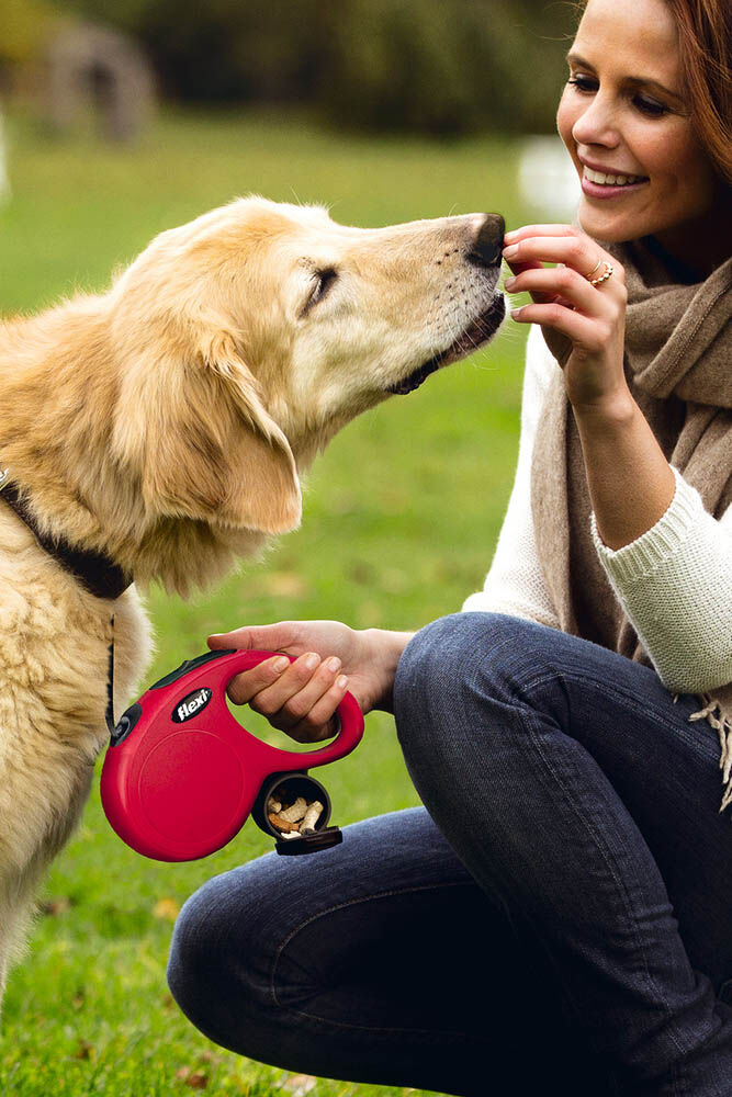 FLEXI Multi Box - Poepzakjeshouder - Snackbox - Rollijn accessoire - Hond - zwart