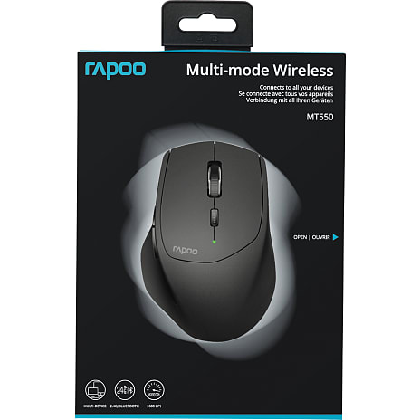 Rapoo MT550 trådløs mus - sort