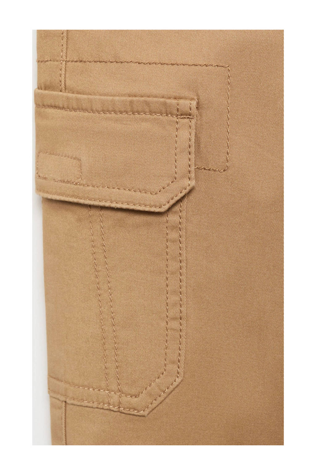 Mango Kids tapered cargo broek bruin
