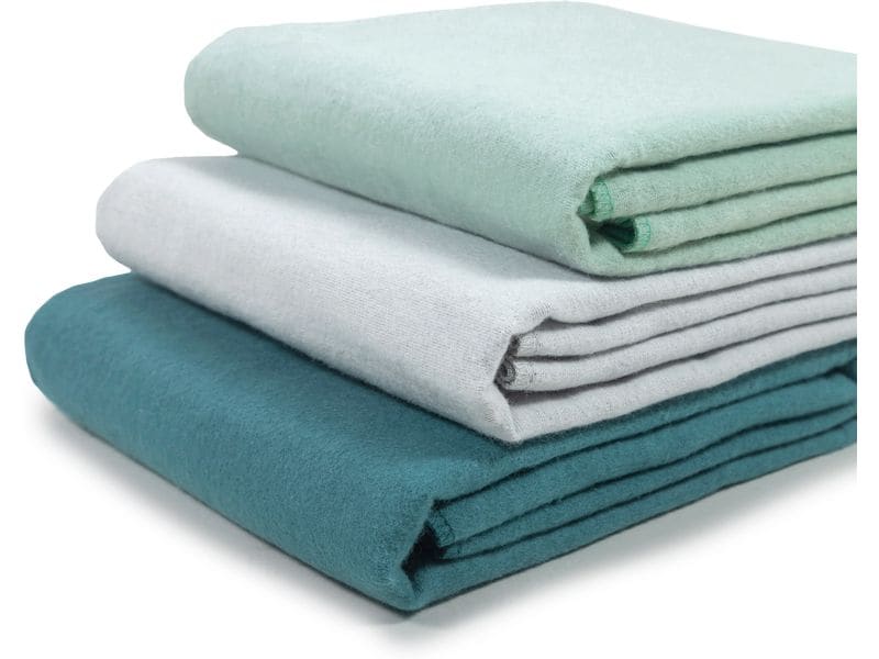 MAKIAN Moltontuch 3-er Set 80 x 80 cm, Grün Flanell Mulltücher Set