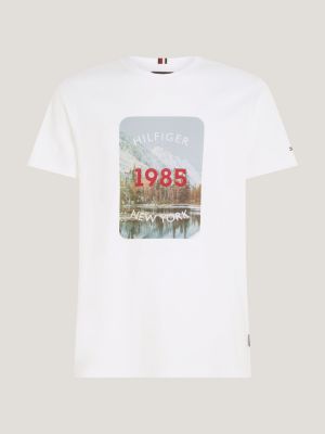 Camiseta com estampa de paisagem
