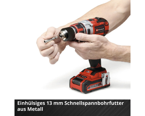 Accuschroefboormachine met enkelvoudige boorkop Einhell Power-X-Change TP-CD 18/80 Li BL, zonder accu en lader