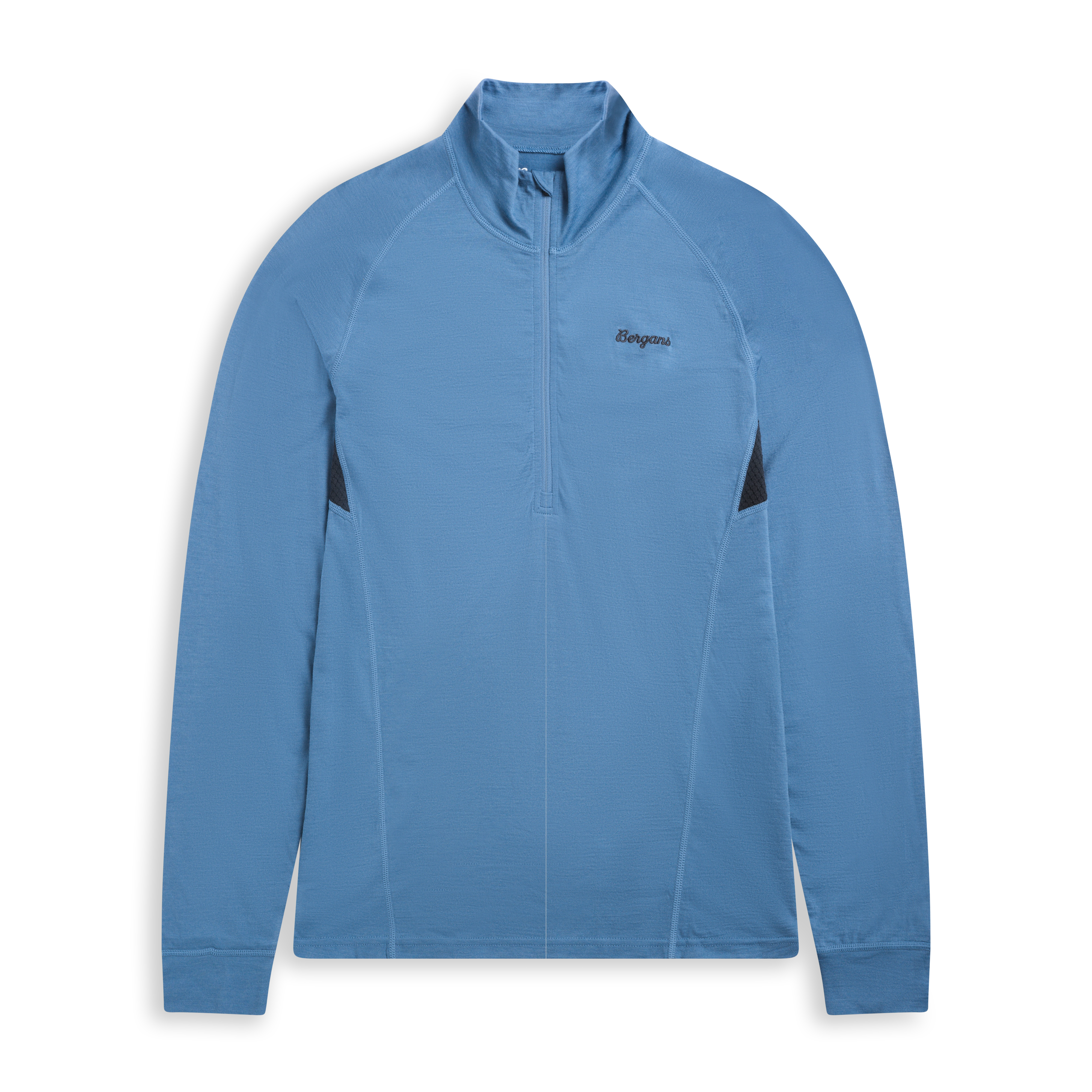 Inner:Pure Merino Half Zip Men Elemental Blue / Dark Shadow Grey