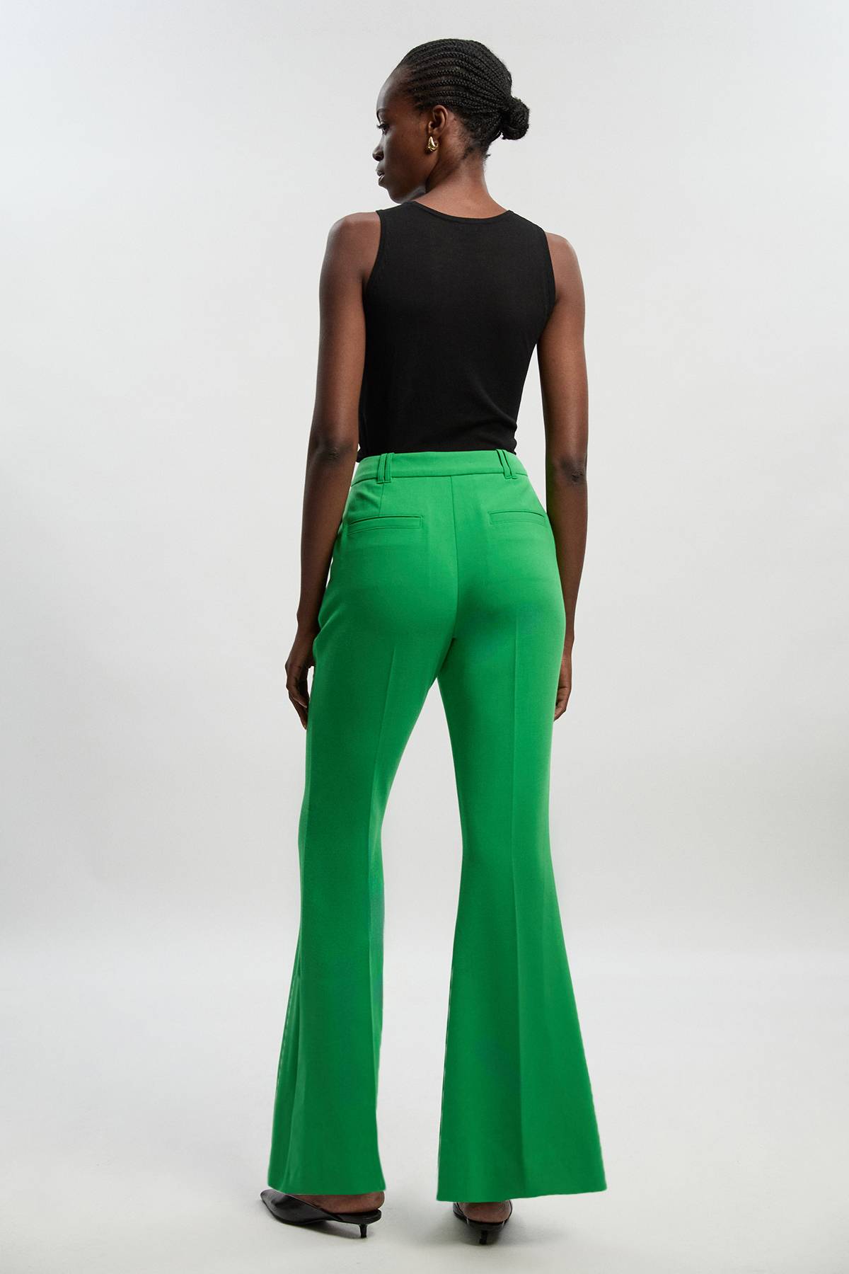 KarenMillen Pantalon Tailleur Bootcut Stretch Compact