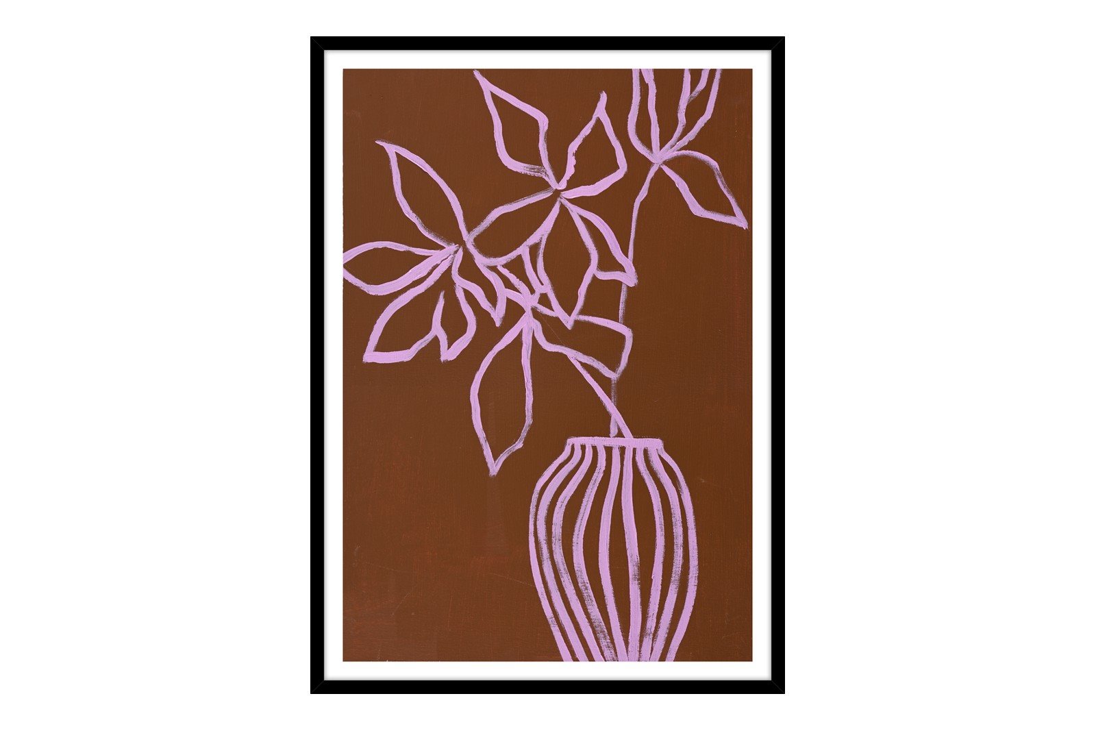 Lilac Umber 50x70 cm Black Frame