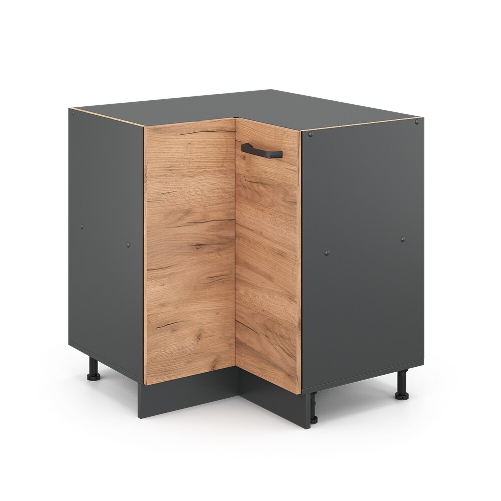 VICCO Küchenschrank Unterschrank Eckunterschrank 87 cm R-Line Anthrazit