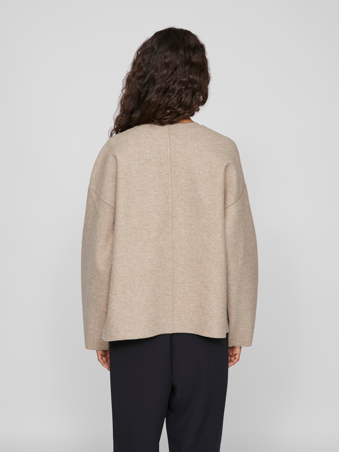 Vila  Vijuice Loose cardigan - Natural Melange