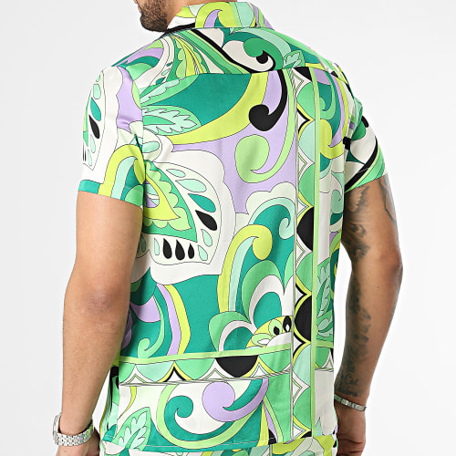 Ensemble Chemise Manches Courtes Et Short Jogging Vert