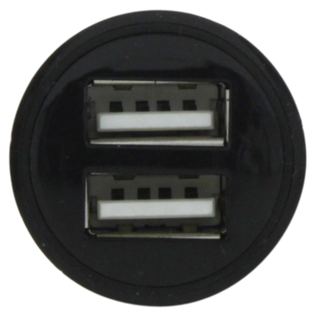 Q-Link Autolader 12V met 2 USB-A zwart