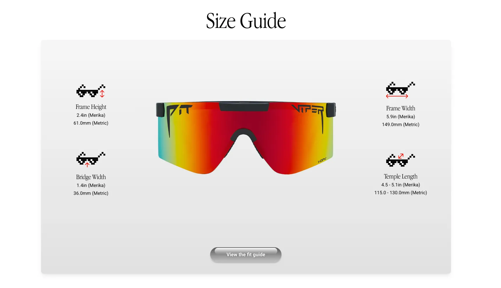 Pit Viper The Originals The Exec Polarized Rainbow Wide