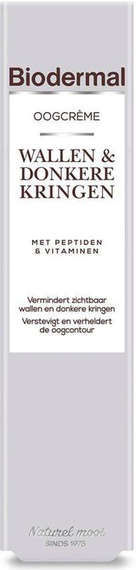 Biodermal - Oogcrème - Parfumvrij - Voor Wallen en Donkere Kringen