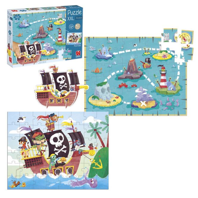 GOULA - Puzzle XXL - Piraten - 48 Teile