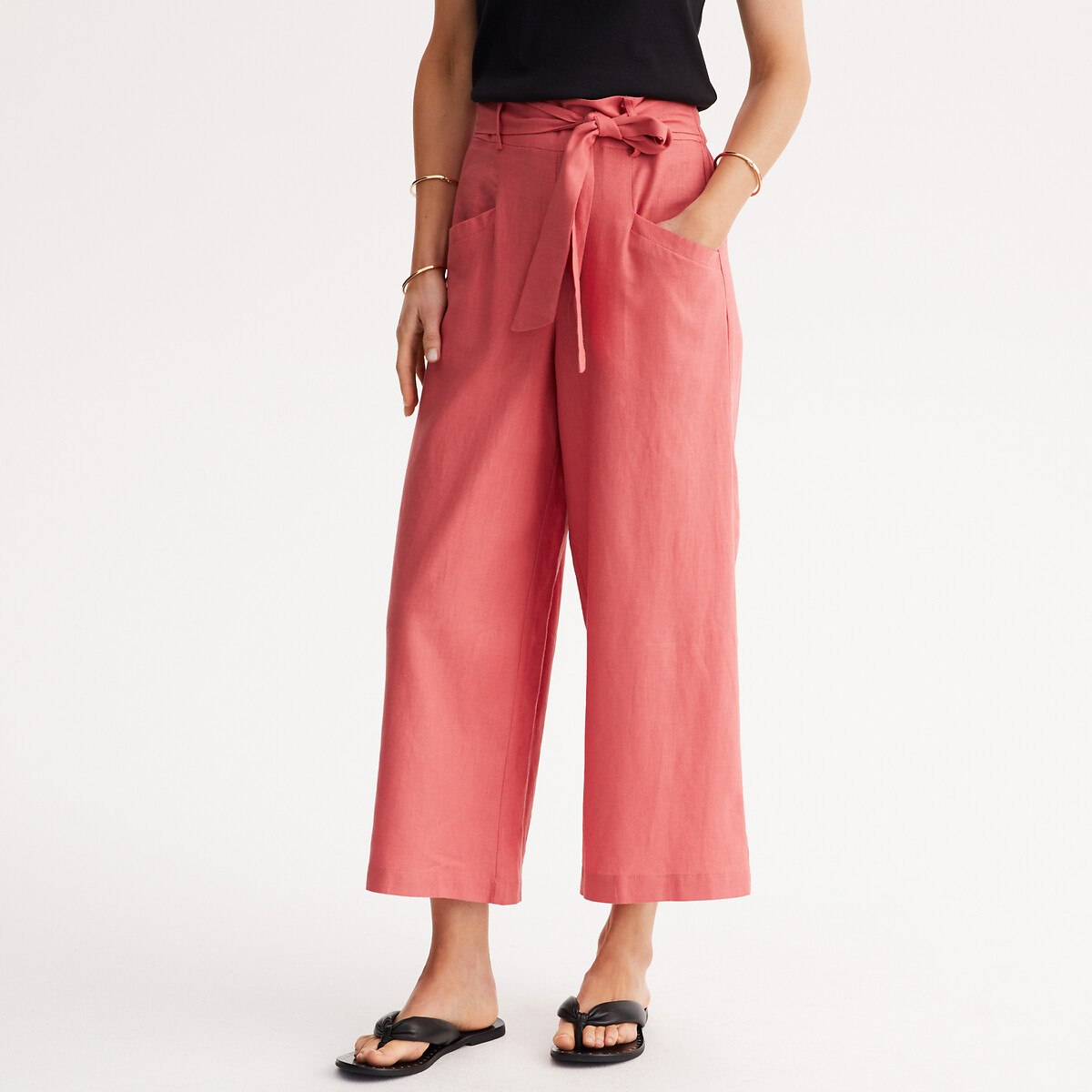 ANNE WEYBURN<br>Calças largas cropped
