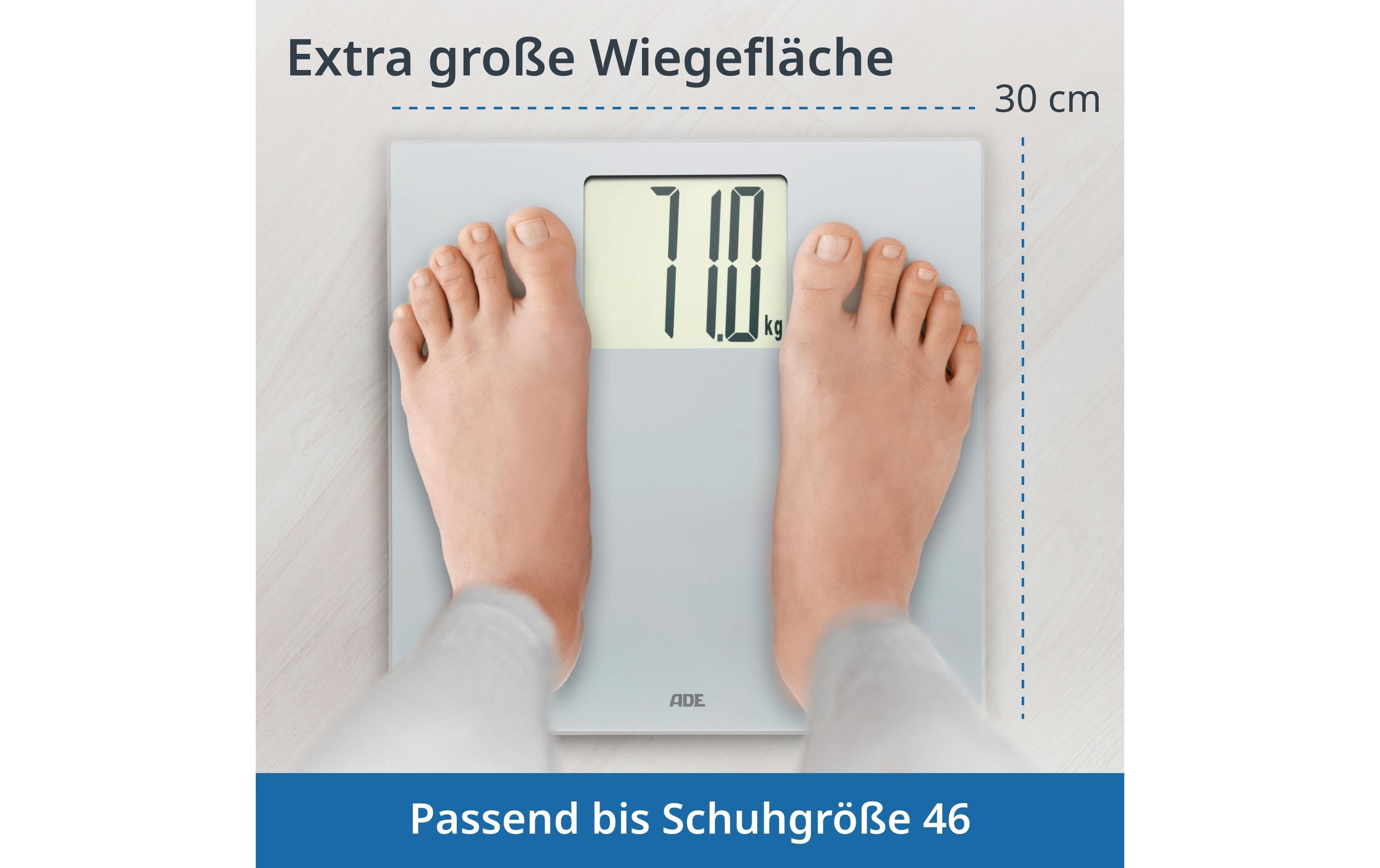 Personenwaage Katharina SilberDigitale Körperwaage mit XXL Display