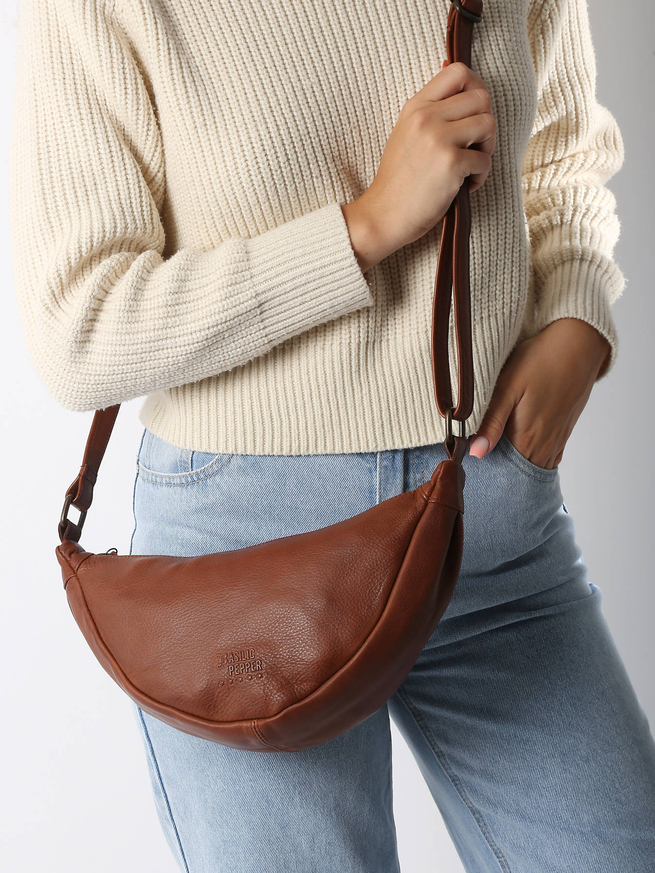 Sac bandoulire Cow cuir BASILIC PEPPER