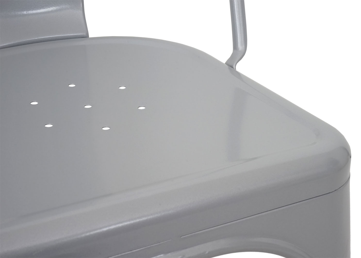Barhocker MCW-A73, Barstuhl Tresenhocker mit Lehne, Metall Industriedesign ~ grau