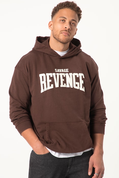 STHUGE Hoodie, oversized, acid washed, Brustprint, bis 8 XL