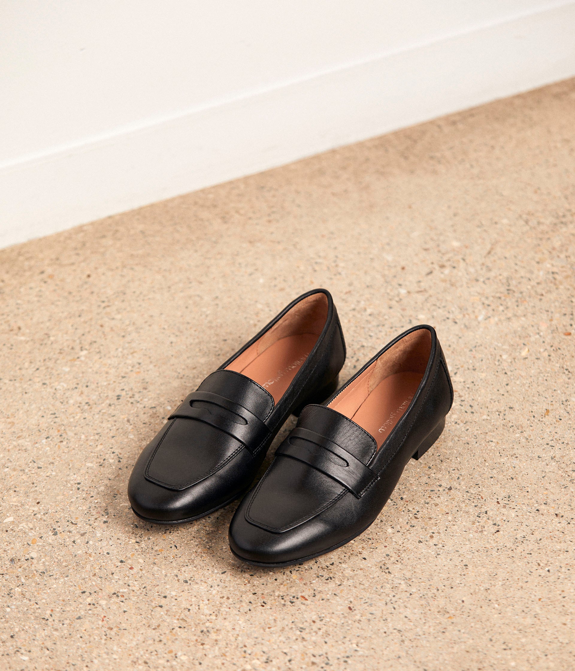 Mocassins cuir noir Jackie