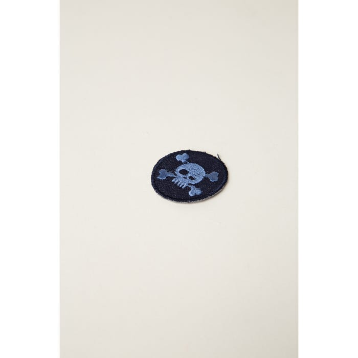 Atelier Veritas-Ronde patch met doodskop Ø3cm