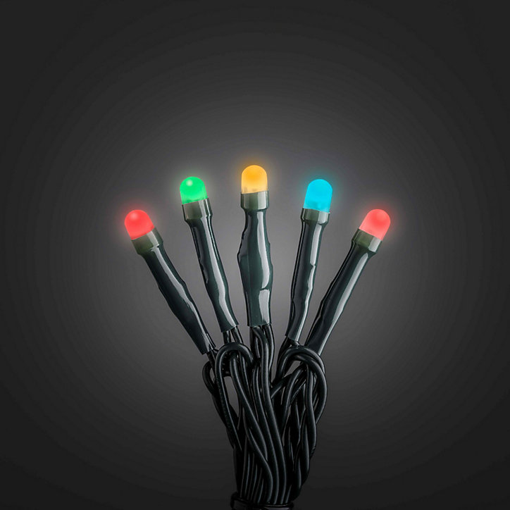 Guirlande lumineuse 35 LED effet givré cable vert foncé 5,38m