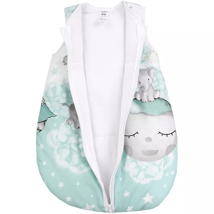 TupTam Baby Ganzjahres Schlafsack Ärmellos Wattiert hellgrün