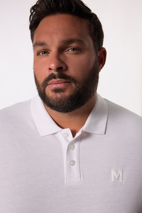 Men+ Poloshirt, Bauchfit, Basic, Piqué, Langarm, bis 8 XL