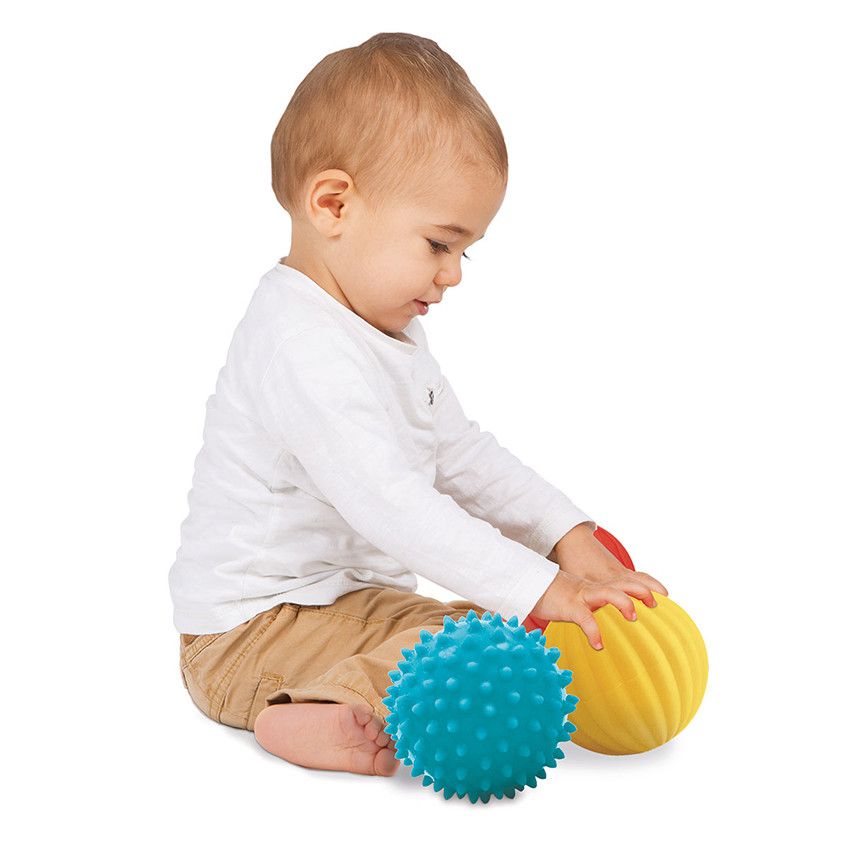 3 Petites balles sensorielles - Ecru