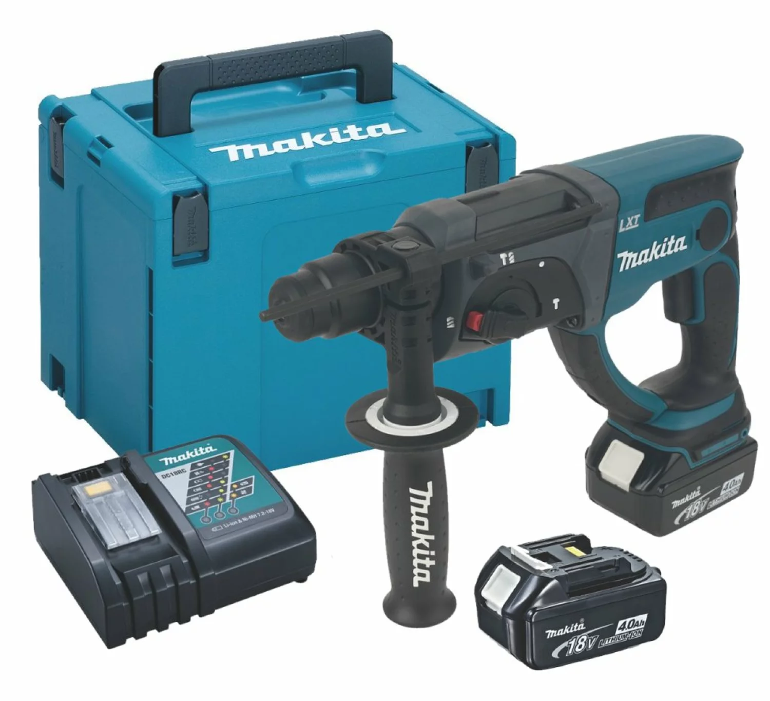 Makita DHR202RMJ 18V Li-Ion Accu SDS-plus combihamer set (2x 4.0Ah accu) in Mbox - 2J