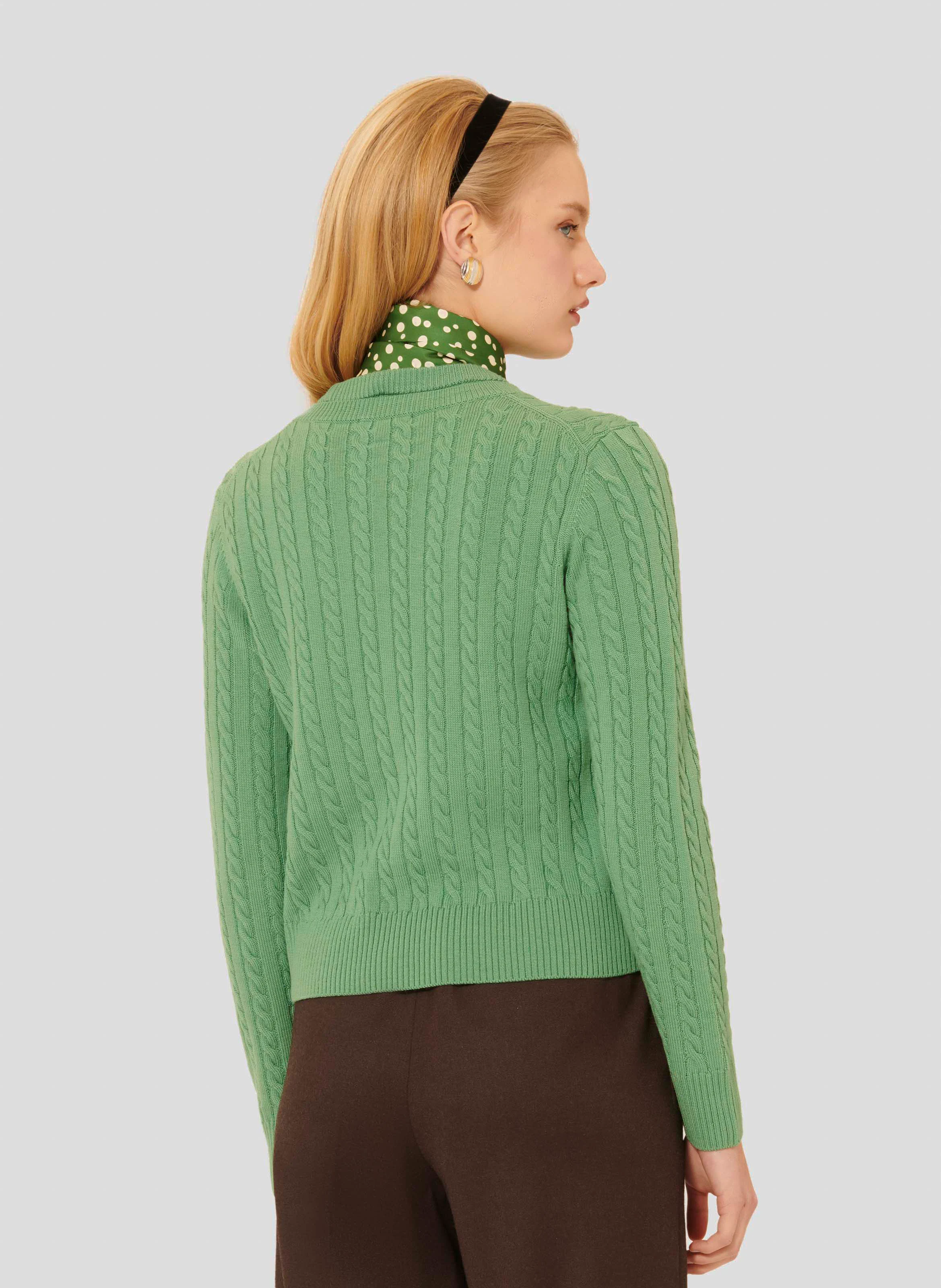 GASPARD - Cardigan droit en laine | Vert