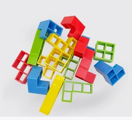 48 stk Tetra Tower Balance Stacking Blocks Spill, Brettspill For 2 Spillere+ Familiespill