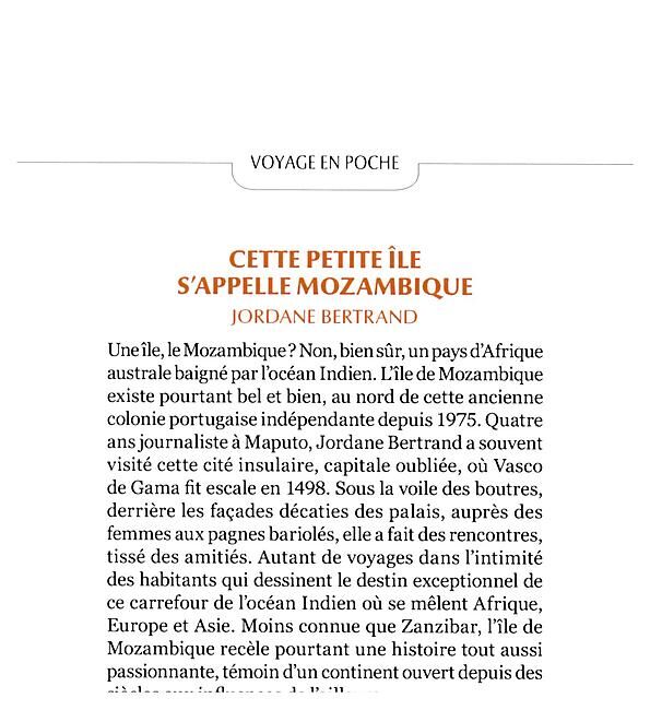 TRANSBOREAL - CETTE PETITE ILE S APPELLE MOZAMBIQUE