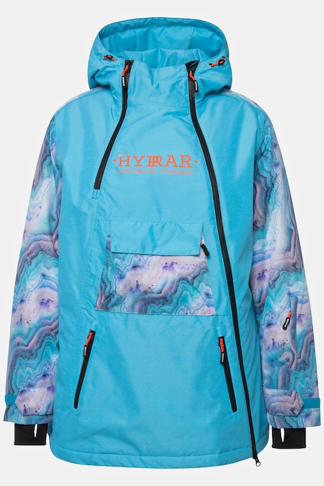 Performance-Jacke, Kapuze, wasserdicht, 2-Wege-Zipper