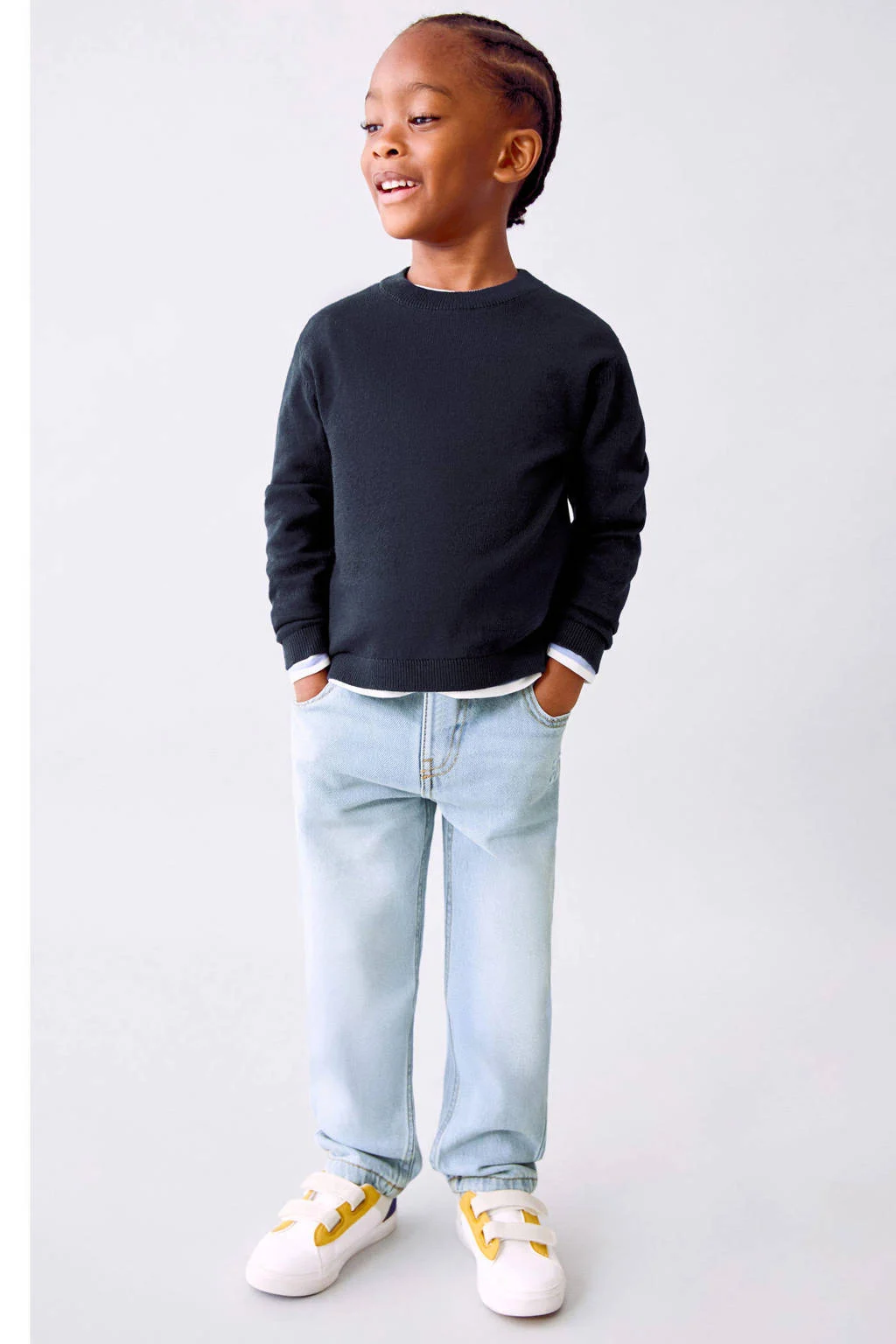 Mango Kids straight leg jeans lichtblauw