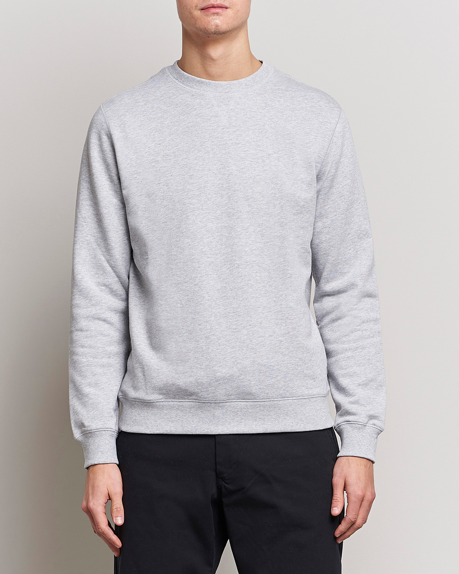 Stenströms Cotton Collage Crew Neck Grey Melange
