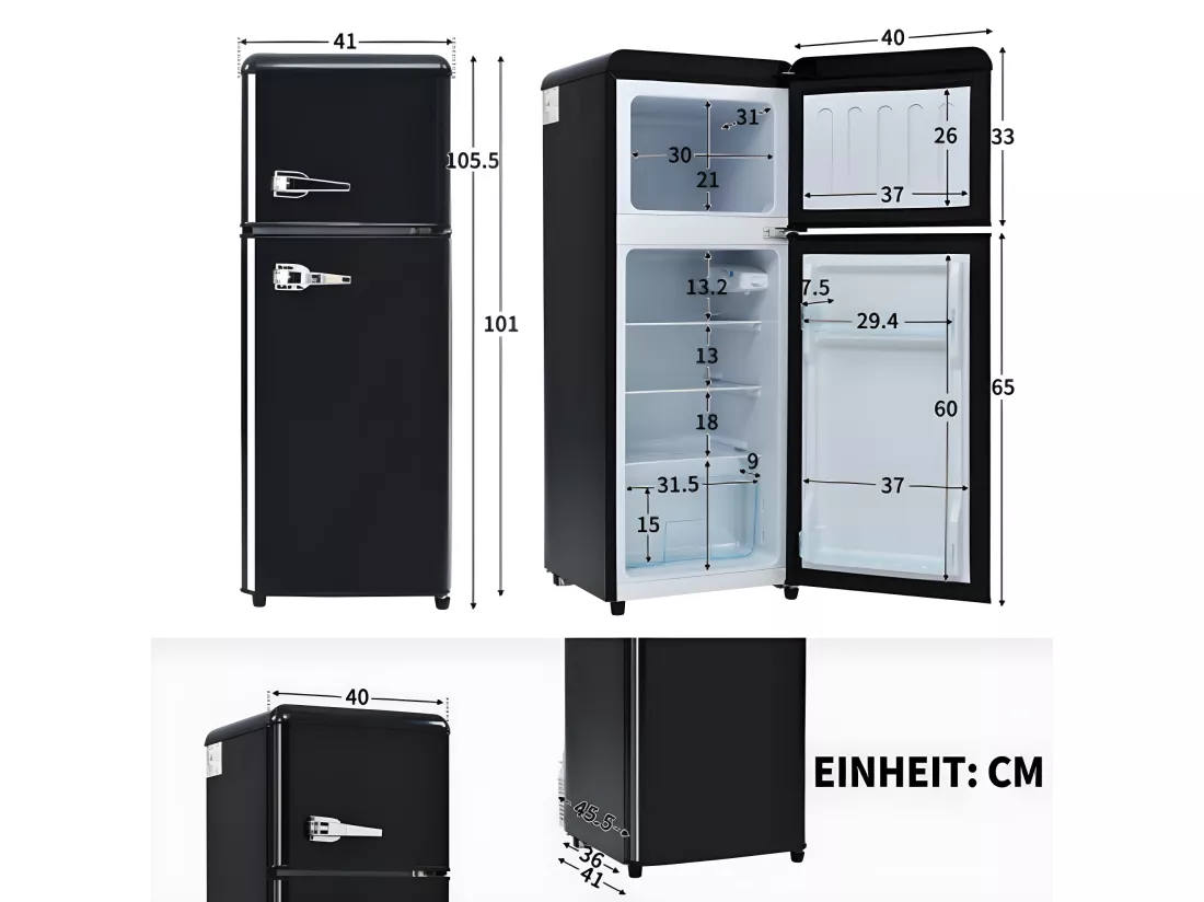 Réfrigérateur Double Portes 86,8 cm - Compact, Élégant et Efficace